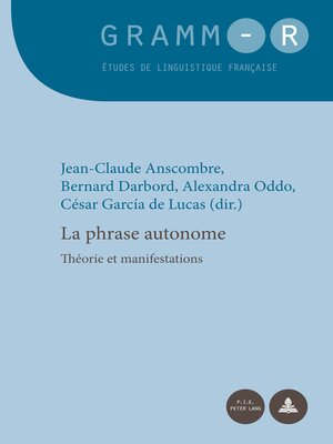 cover image of La phrase autonome